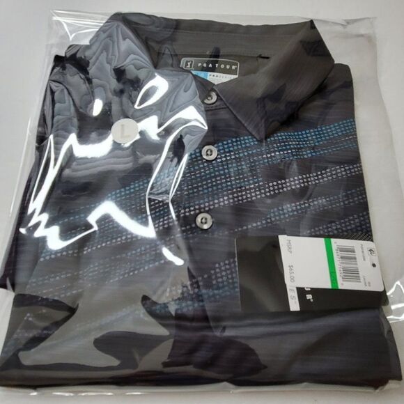 PGA TOUR Men's Textured Polo Shirt - Picture 3 of 3